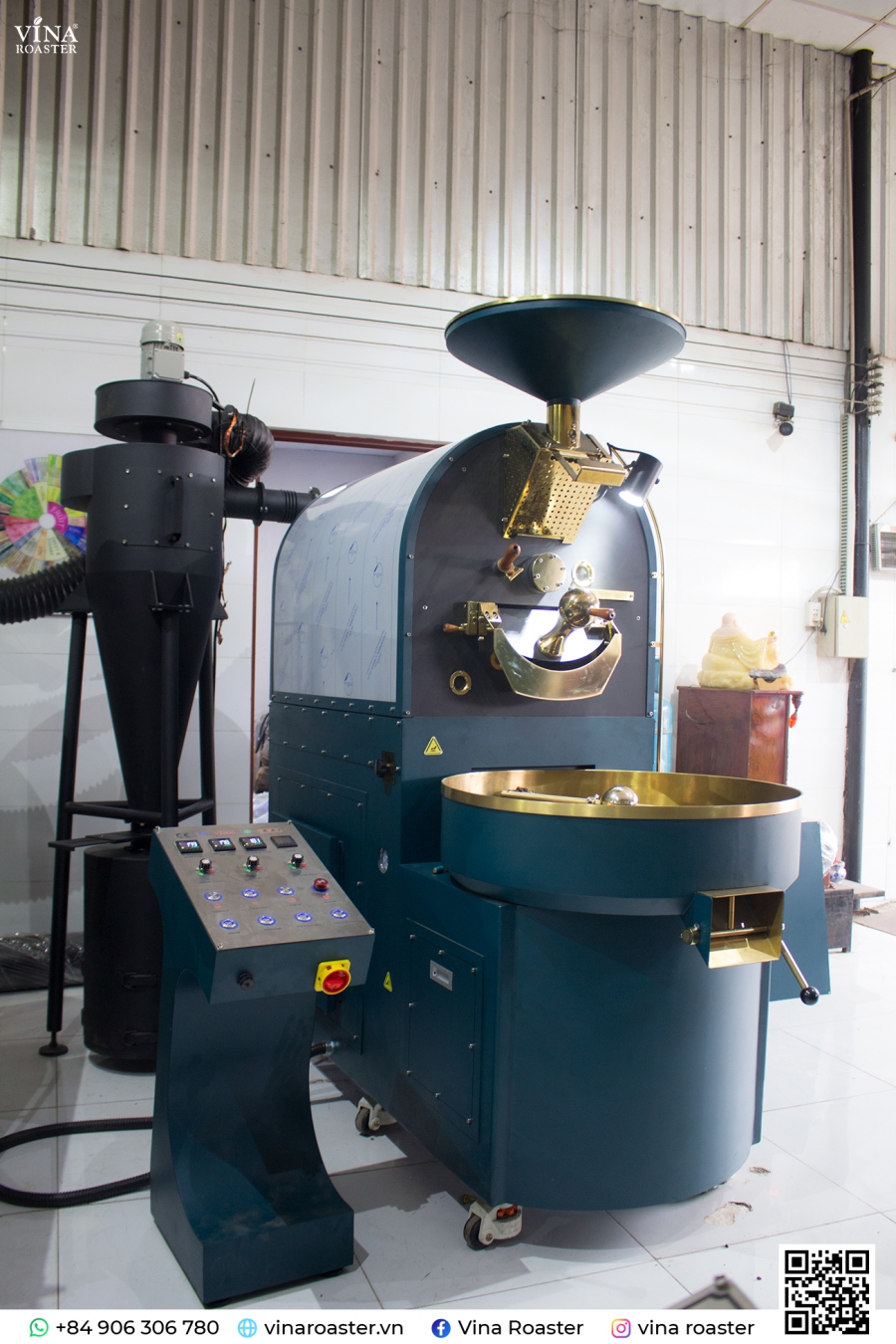 Coffee roaster machine 12kg - VNR BRO12 double drum